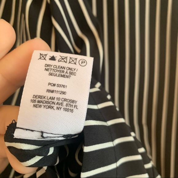 NWT Derek Lam 10 Crosby silk pajama-style blouse - Picture 6 of 6